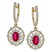ZE680 Color Earring in 14k Gold with Diamonds