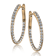ZE177 Hoop Earring in 14k Gold with Diamonds