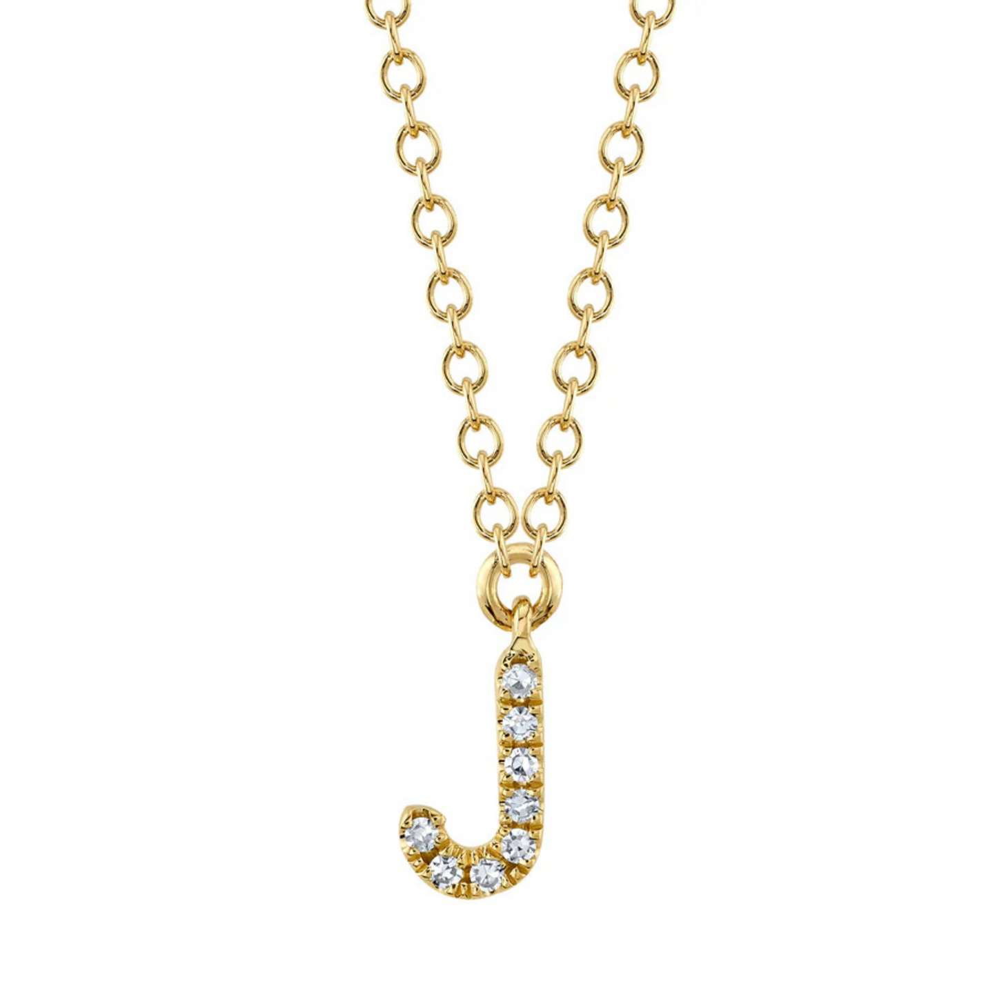 diamond initial necklace