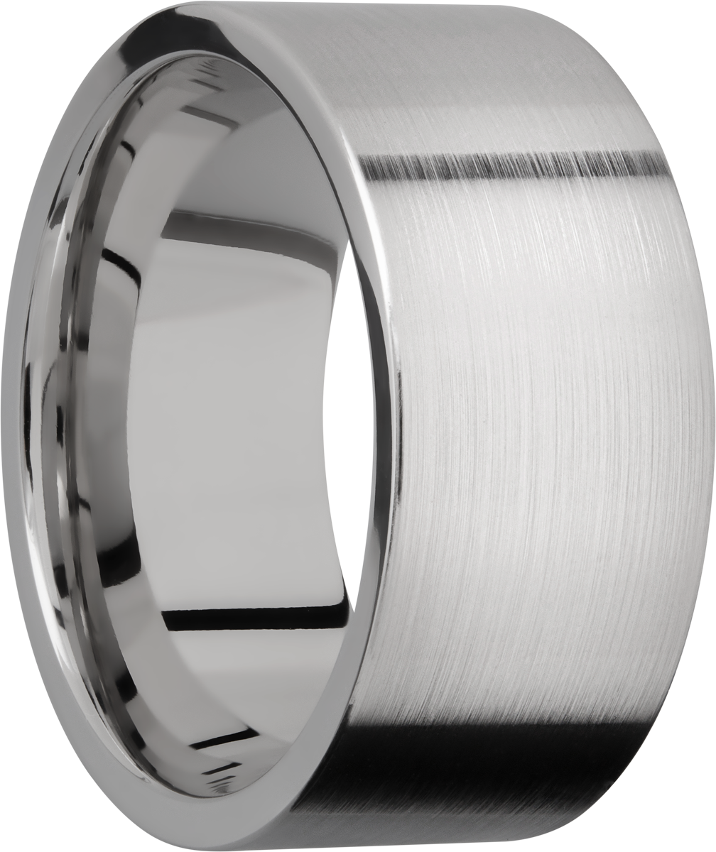Slightly Rounded Ring Band Titanium 10mm flat band with slightly rounded edges – Seven Oaks Jewelers