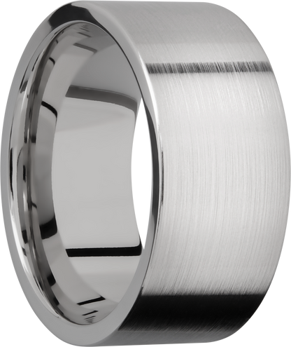 Titanium 10mm flat band with slightly rounded edges