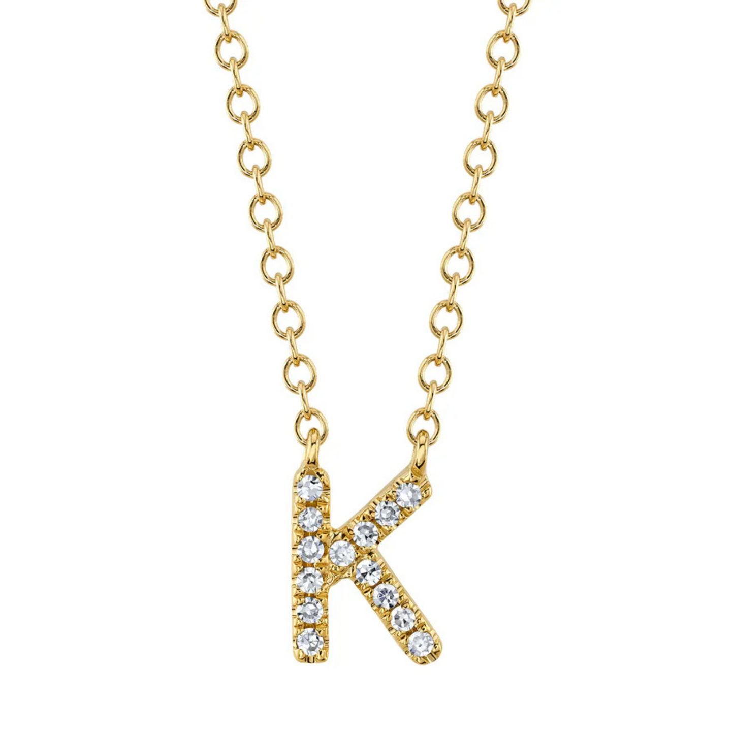 diamond initial necklace