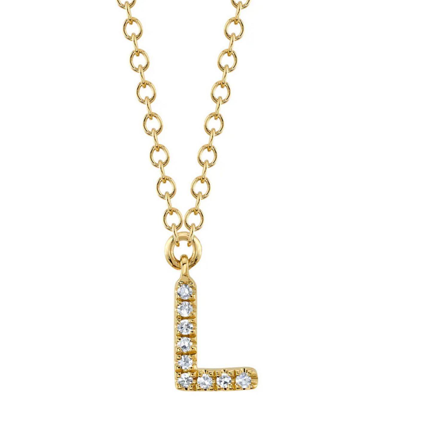 diamond initial necklace