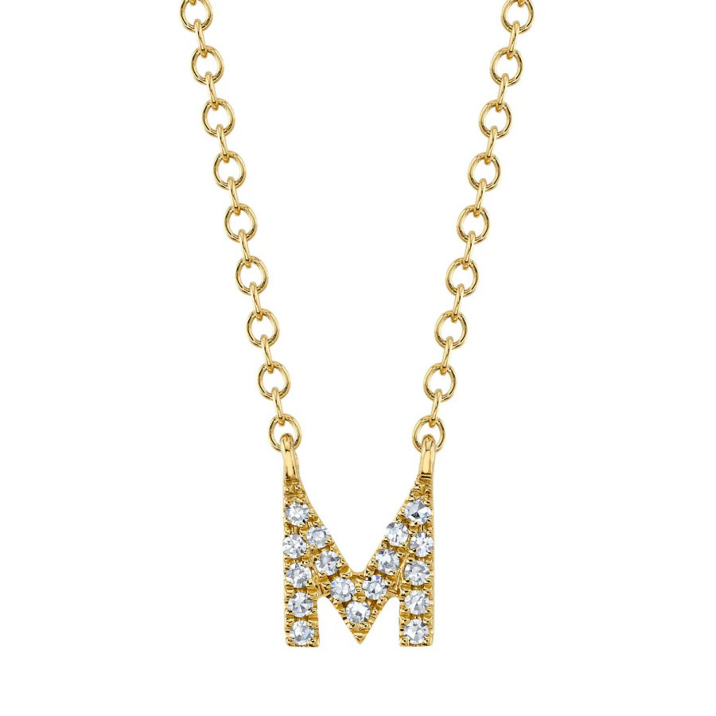 diamond initial necklace