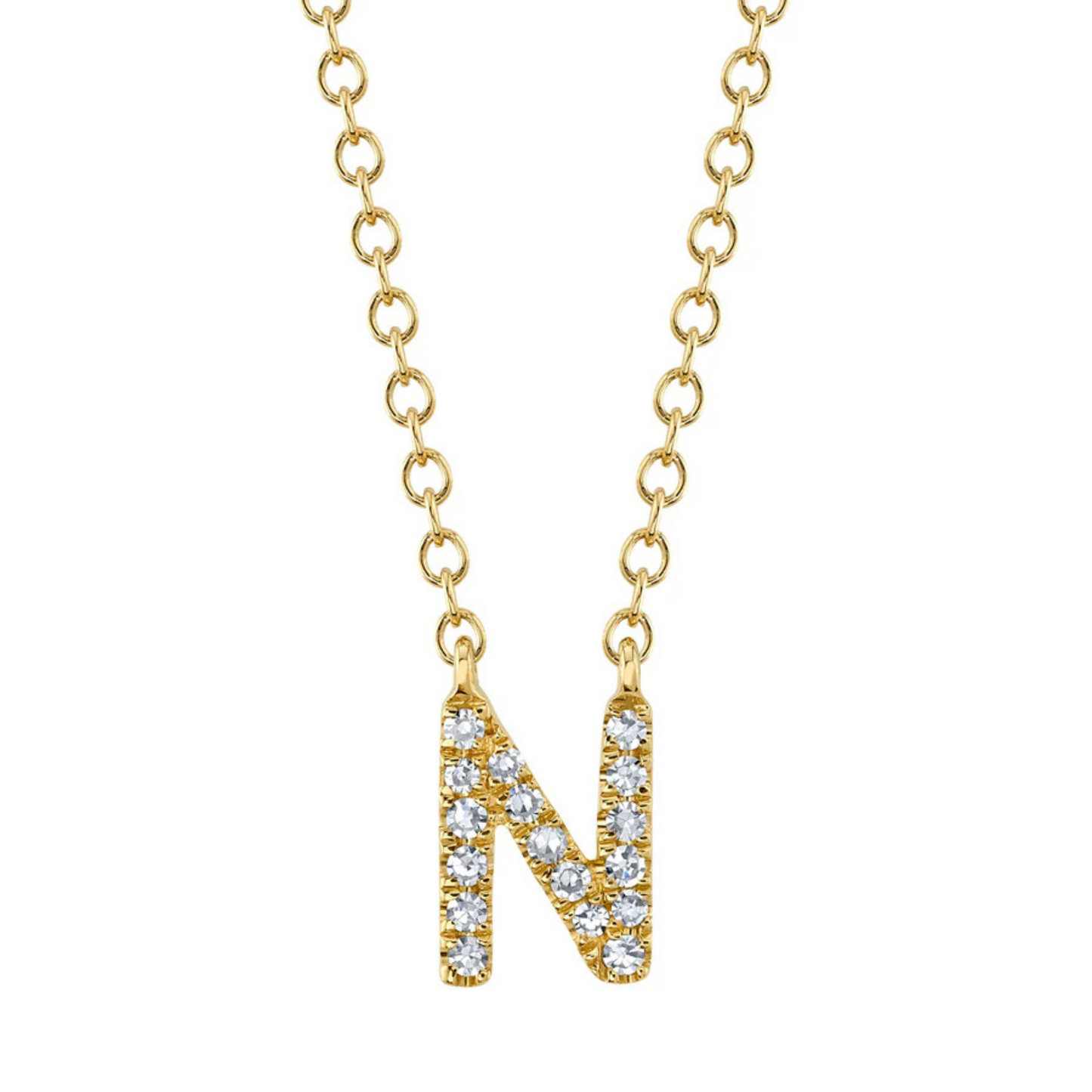 diamond initial necklace