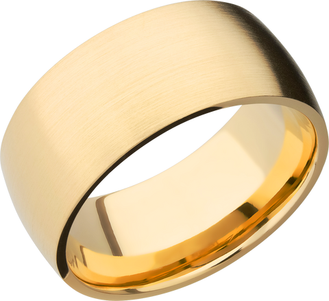14K Yellow gold 10mm domed band