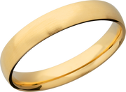 14K Yellow gold 4mm domed band