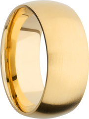 14K Yellow gold 9mm domed band
