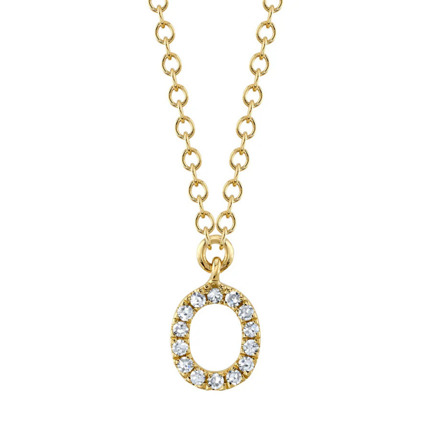 diamond initial necklace