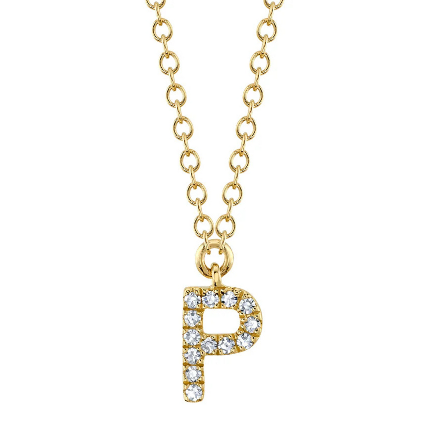 diamond initial necklace