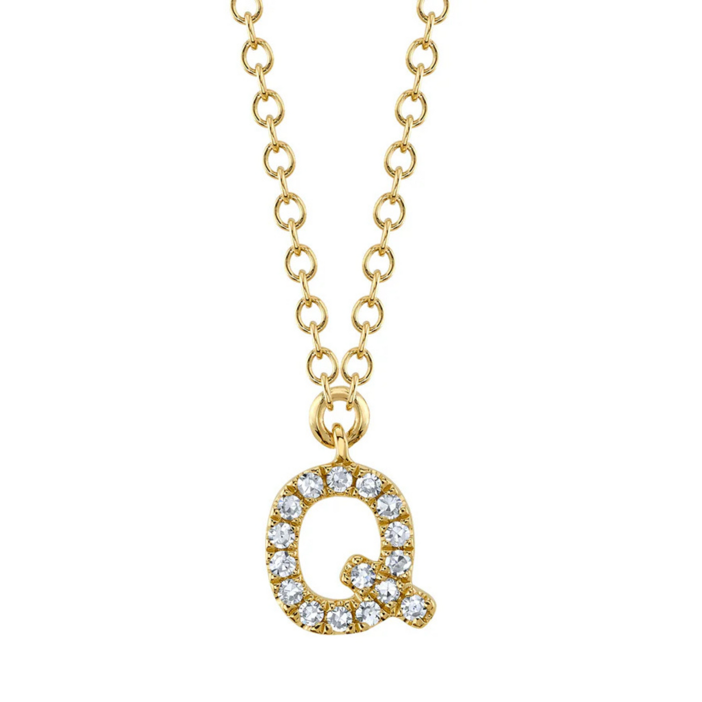 diamond initial necklace