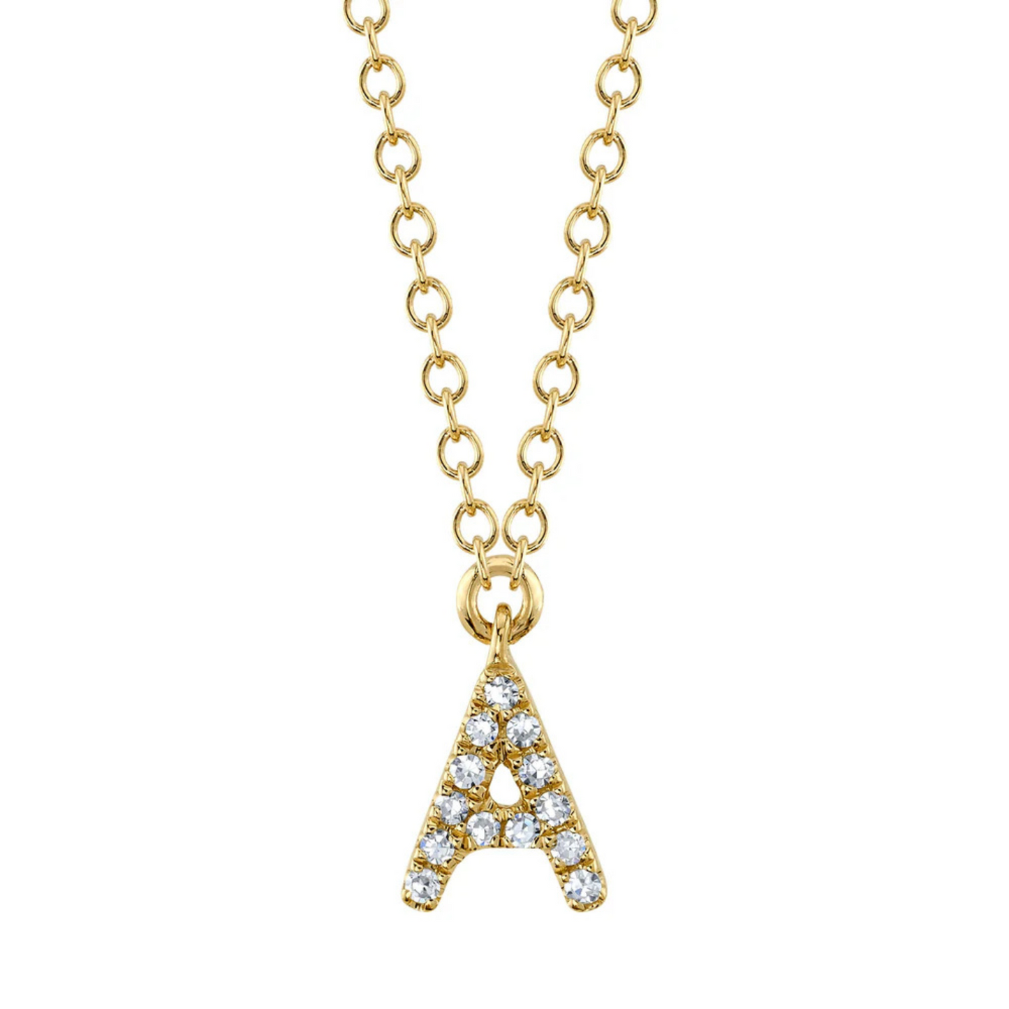 diamond initial necklace