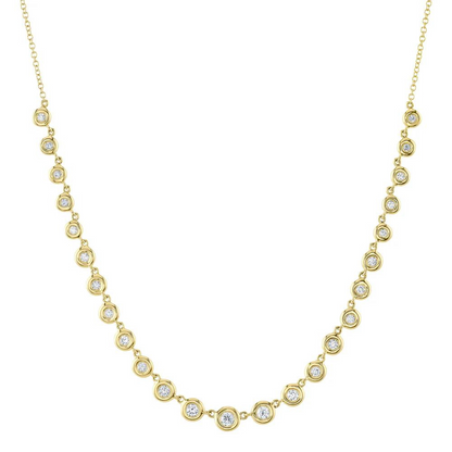 0.60CT DIAMOND BEZEL NECKLACE