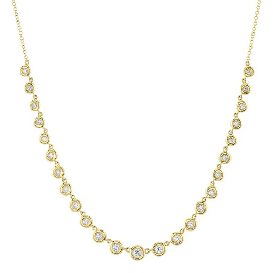 0.60CT DIAMOND BEZEL NECKLACE