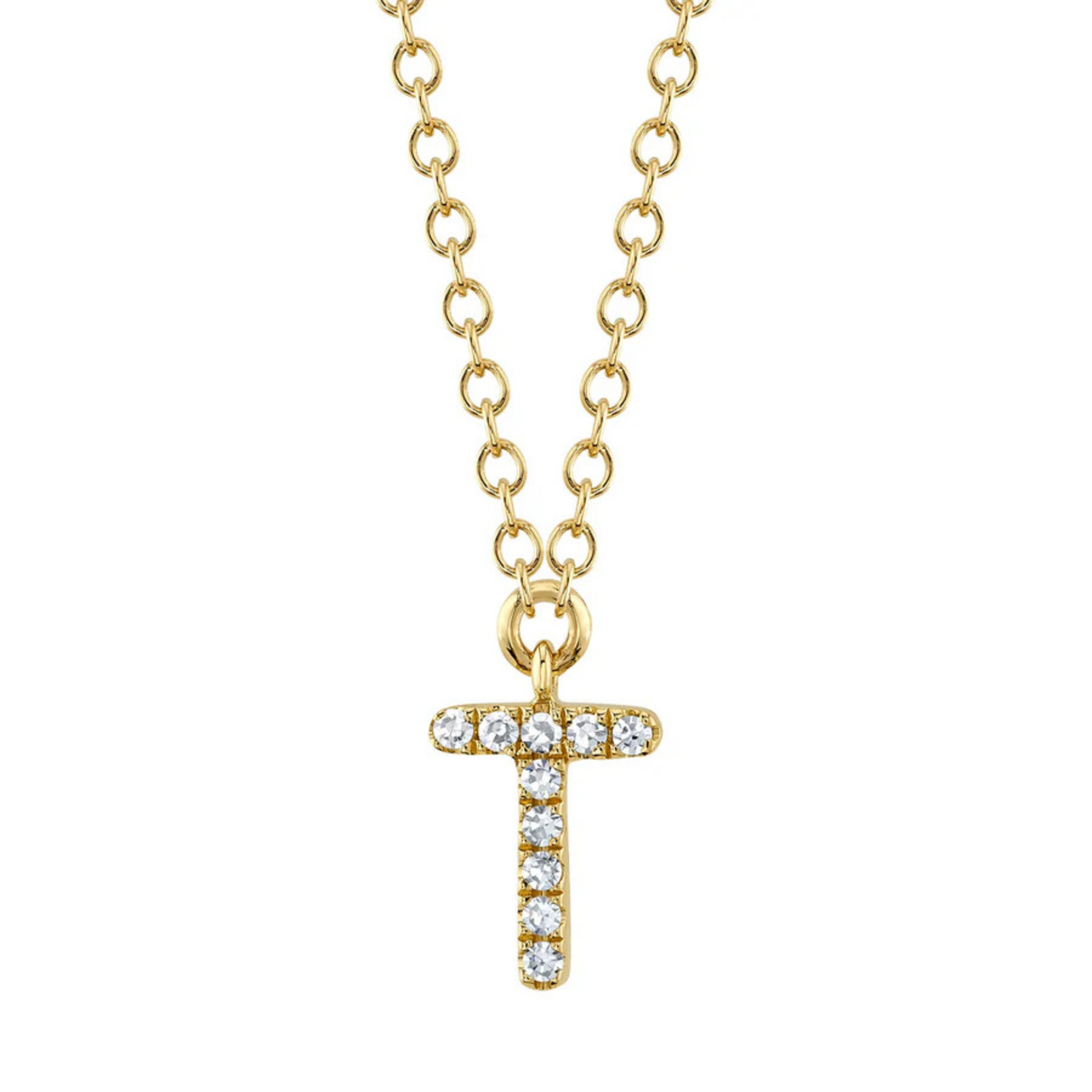 diamond initial necklace