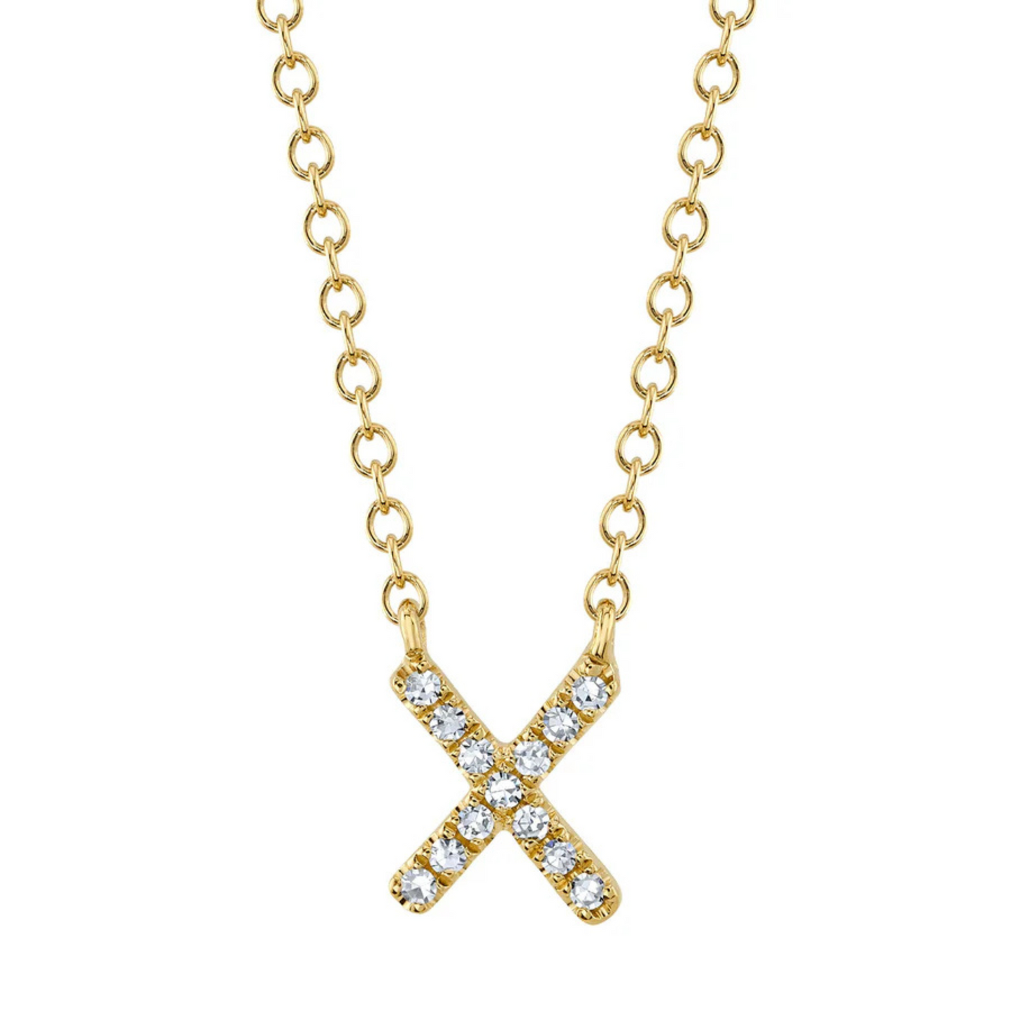 diamond initial necklace