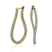 ZE209 Hoop Earring in 14k Gold with Diamonds