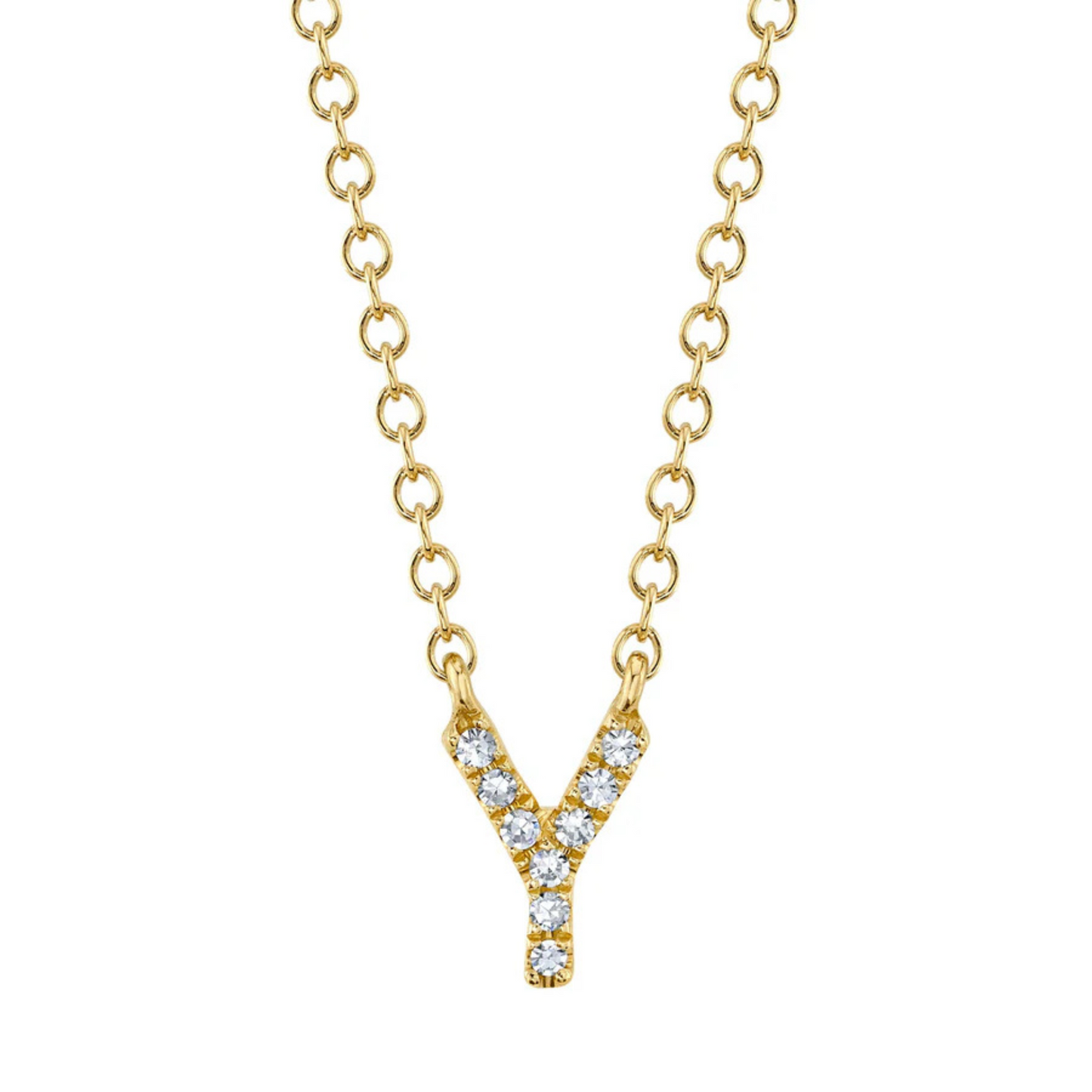 diamond initial necklace