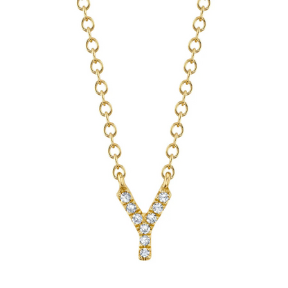 Diamond Initial Necklace