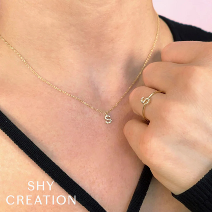 Diamond Initial Necklace