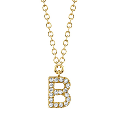 Diamond Initial Necklace