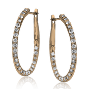 ZE200 Hoop Earring in 14k Gold with Diamonds