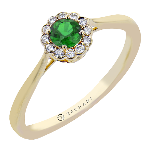 ZR2355 Color Ring in 14k Gold with Diamonds