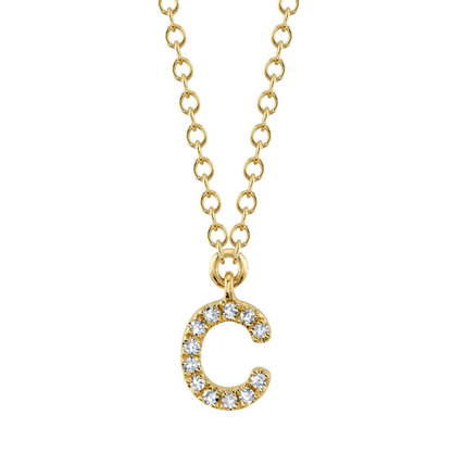 Diamond Initial Necklace