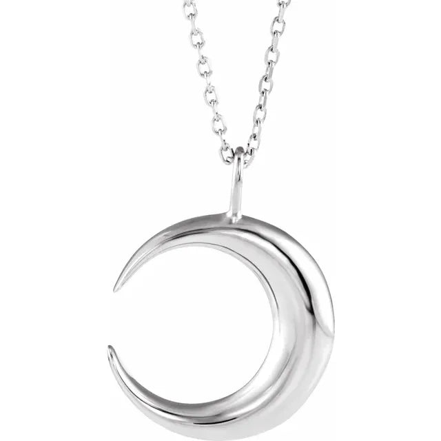 sterling silver crescent moon pendant