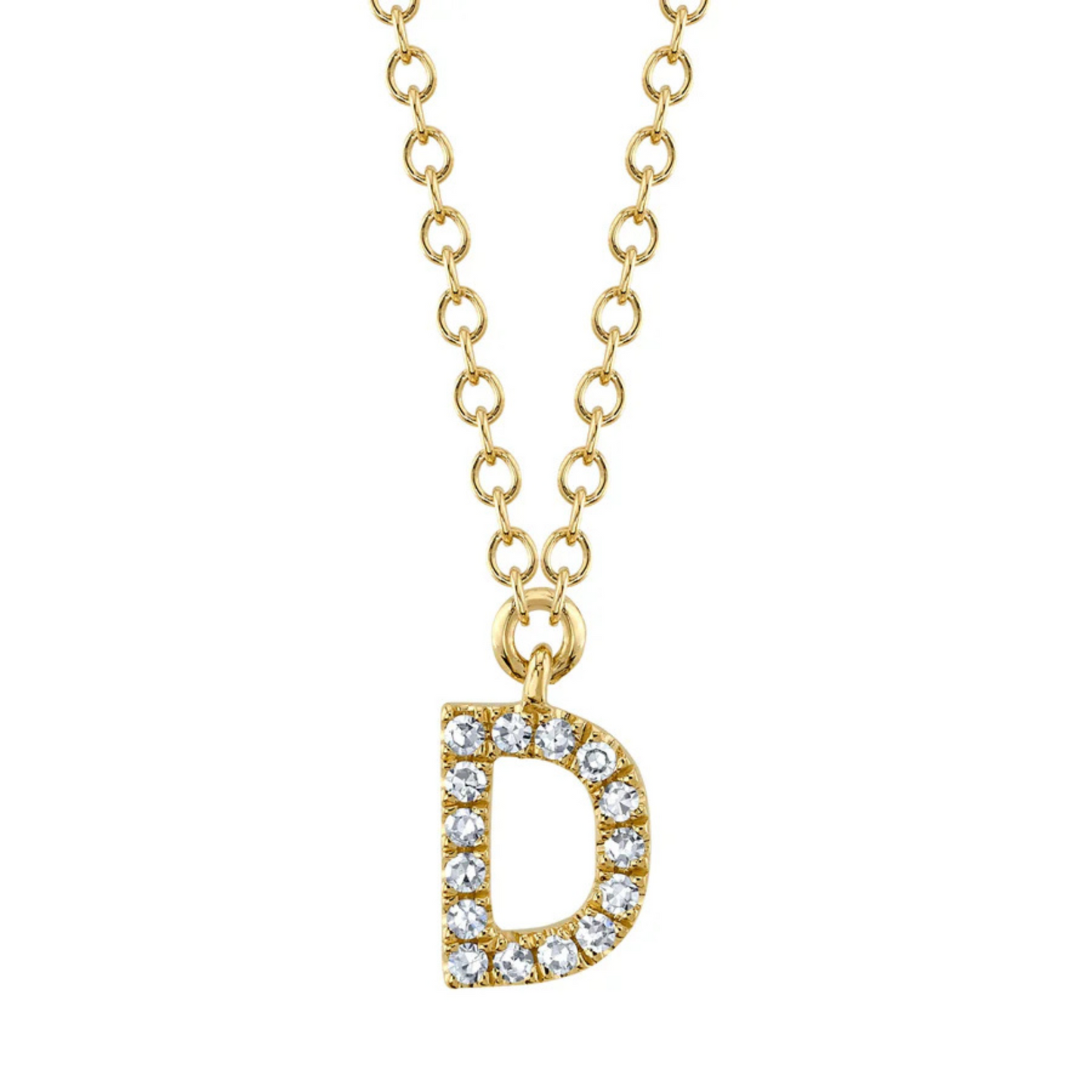 diamond initial necklace