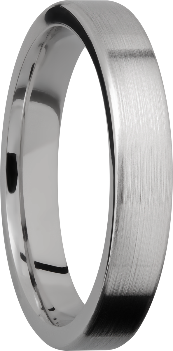 Slightly Rounded Ring Band 4mm titanium wedding band | Beachweddingtips.com