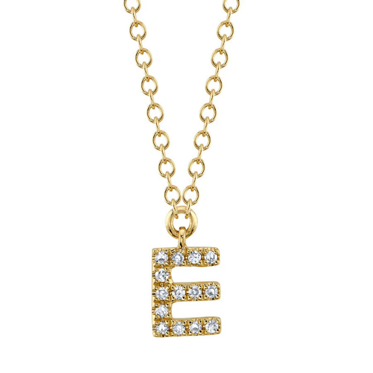 diamond initial necklace