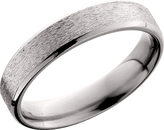 Titanium 5mm beveled band