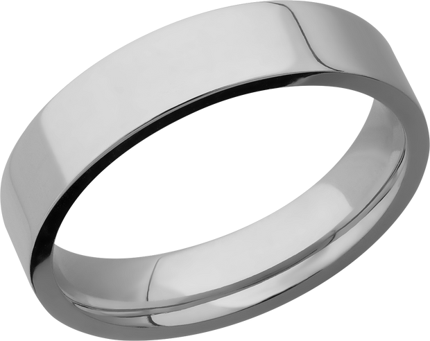 Titanium 5mm flat band with slightly rounded edges