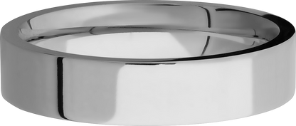 Titanium 5mm flat band with slightly rounded edges