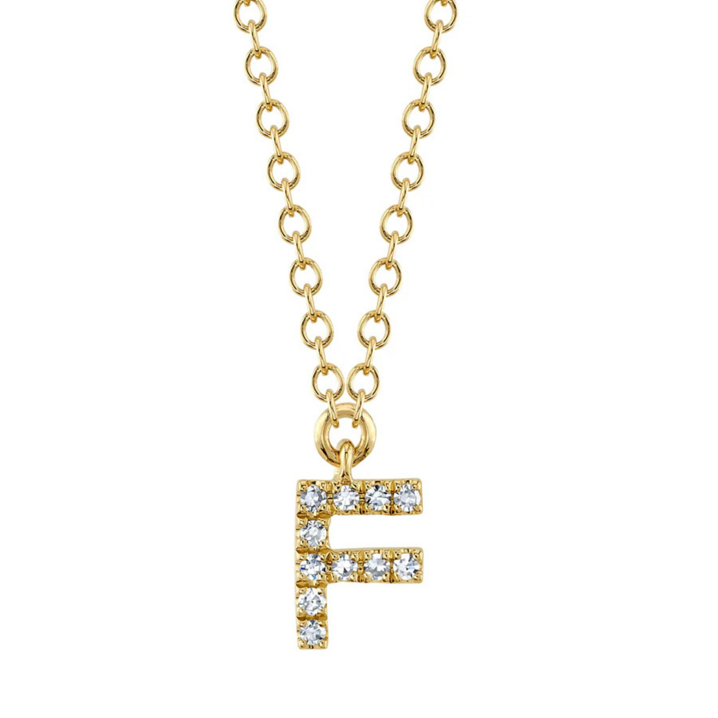 diamond initial necklace