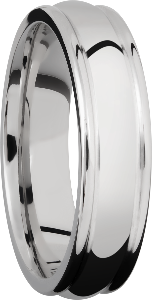 titanium 6mm domed band with rounded edges