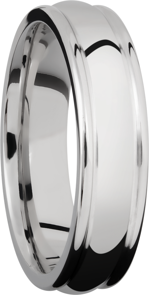 Titanium 6mm domed band with rounded edges