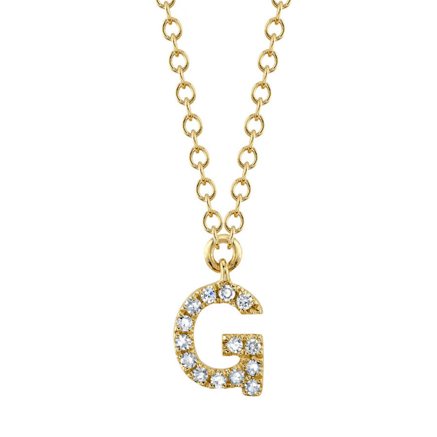 diamond initial necklace