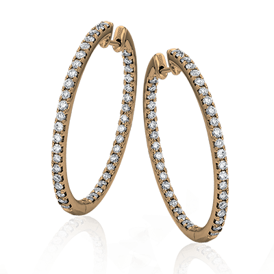 ZE220 Hoop Earring in 14k Gold with Diamonds