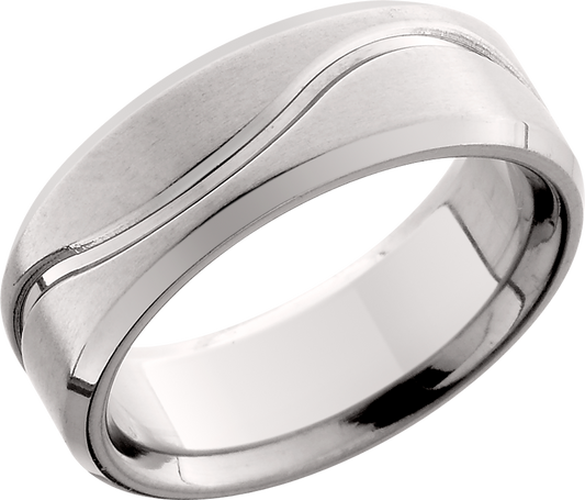 Titanium 8mm flat band