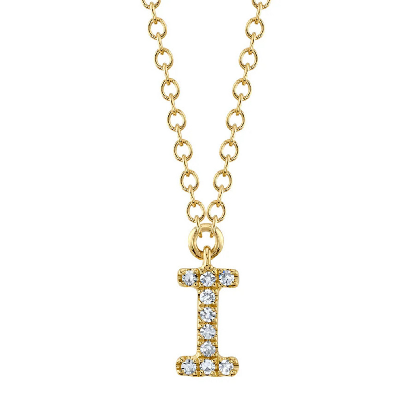 diamond initial necklace