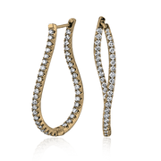 ZE209 Hoop Earring in 14k Gold with Diamonds