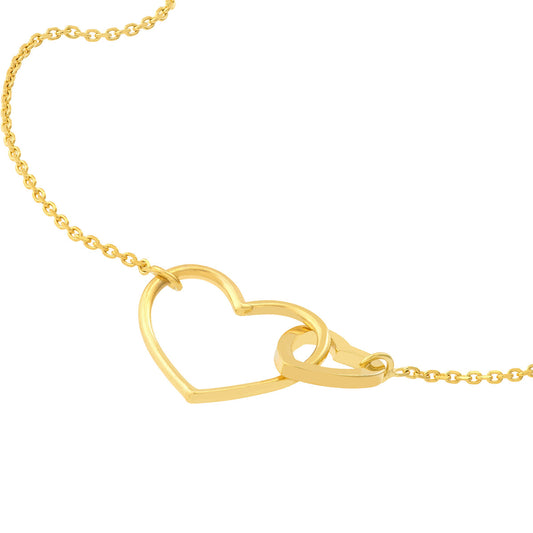 Interlocked Open Hearts Necklace