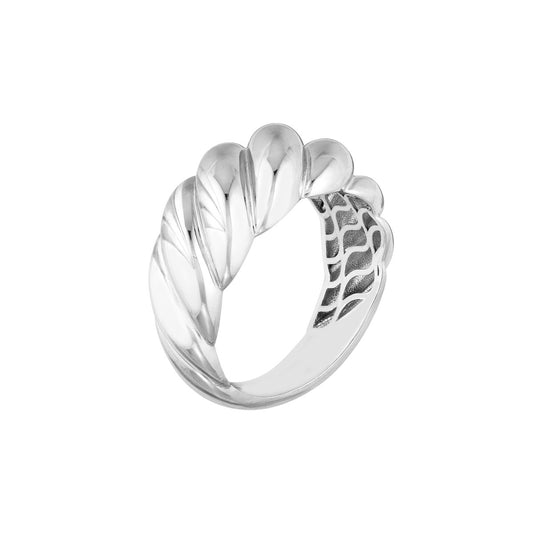 Sterling Silver Fluted Dome Ring