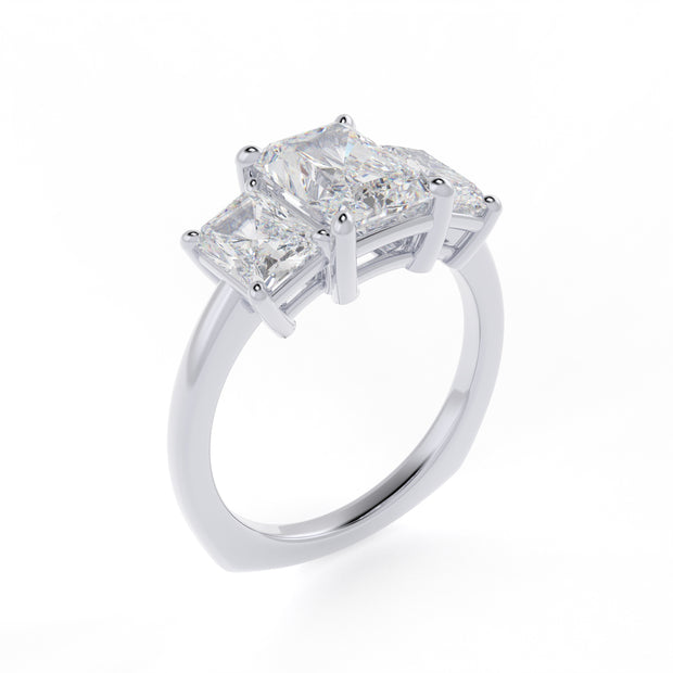 3-Stone Radiant Cut Ring - Timeless Elegance