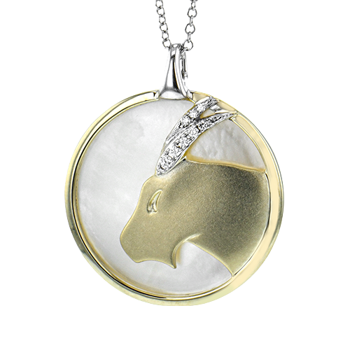 ARIES-Y Pendant in 14k Gold with Diamonds