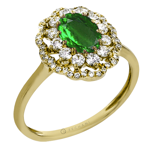 ZR2012 Color Ring in 14k Gold with Diamonds