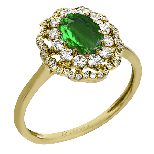 ZR2012 Color Ring in 14k Gold with Diamonds