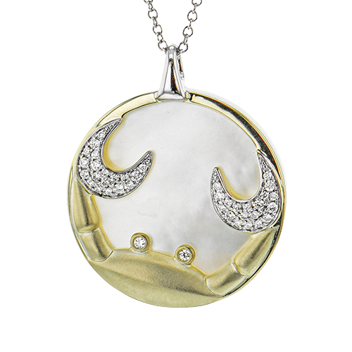 CANCER-Y Pendant in 14k Gold with Diamonds